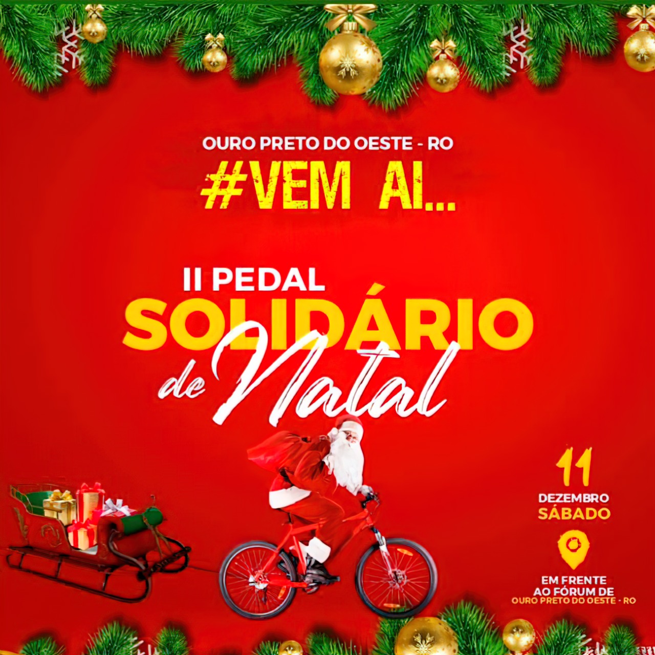 Leia mais sobre o artigo Juiz de Ouro Preto do Oeste irá realizar II edição do ‘Pedal Solidário de Natal’ para arrecadar brinquedos e alimentos a crianças carentes