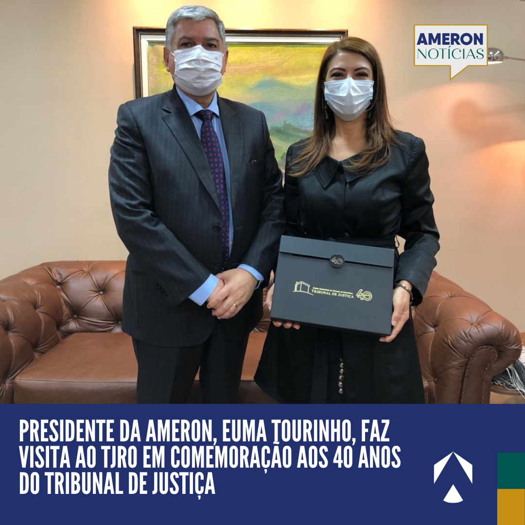 Leia mais sobre o artigo Presidente da Ameron, Euma Tourinho, faz visita ao TJRO em comemoração aos 40 anos do tribunal